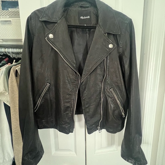 Madewell Washed Leather Motorcycle Jacket - Picture 6 of 6